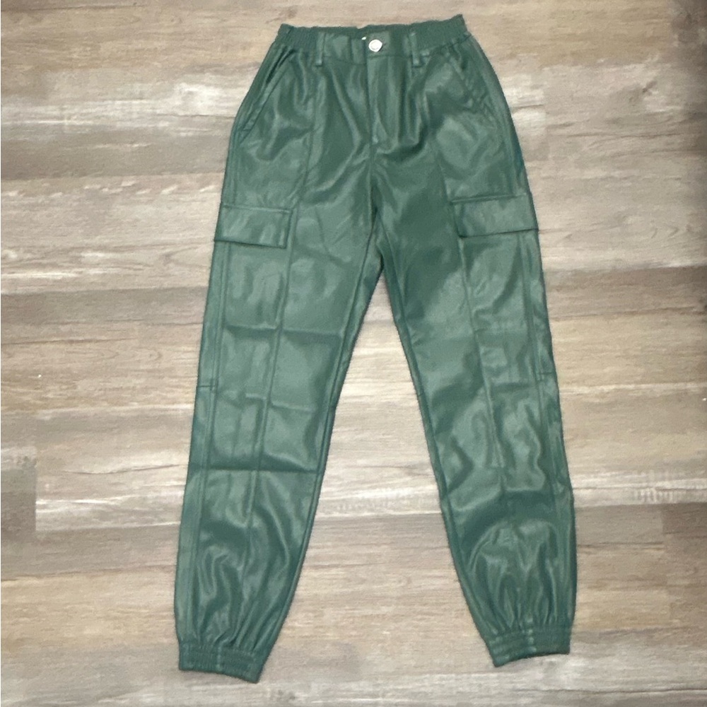 Green Leather Pants